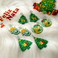 thumbnail image 2 of Faty-T Christmas Acrylic Double-layer Three-dimensional Earrings, Christmas Tree Bells In Bright Colors, Holiday Party Earrings, Christmas Earrings for Women, 2 of 8