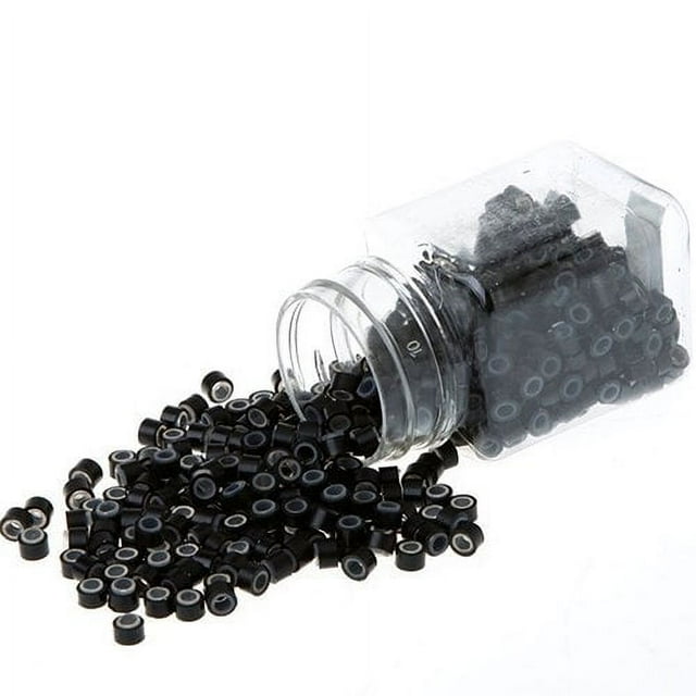 500 Pcs Perles en Silicone Aluminium Micro Link pour Extensions de Cheveux Cosmétiques