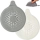 thumbnail image 1 of Paquete de 2 recogedores de pelo para desagüe de ducha (gris+blanco) con ventosas, colador de fregadero plegable de silicona para proteger la cubierta de drenaje, para lavabo, ducha de baño, 1 of 5