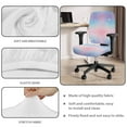 thumbnail image 7 of SCRAWLGOD Starlight Pink Violet Blue Set of 2 Comfortable Office Chair Covers Stretch Breathable Computer Chair Cover Easy to Install Dustproof Desk Rotating Chair Slipcovers, 7 of 7