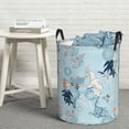 thumbnail image 3 of DouZhe Waterproof Collapsible Large Laundry Baskets, Kimono Crane Flowers Prints Circular Hamper with Handles, 3 of 6