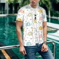 thumbnail image 6 of Lsque Little Elephant Pattern Mens Polo Golf Shirts Funny Graphics Shorts Sleeve Button Shirts Baseball T-shirt-3X-Large, 6 of 7