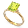 thumbnail image 2 of 2.50 Carat Stunning Emerald Cut Simulated Peridot Gemstone Bridal Ring for her Solid 18K Yellow Gold Size 5.5 by Diamond Capitals, 2 of 8