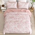 thumbnail image 3 of Juego de edredón WONGS BEDDING, tamaño king, estampado floral rosa, 3 piezas, 3 of 7