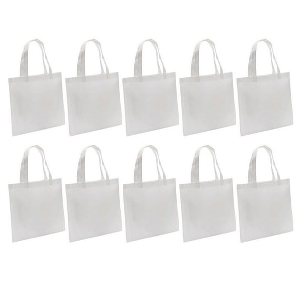 Yuarrent 10pcs Lightweight Sublimation Shopping Bag DIY Grocery Bag Tote Handles with Almacenamiento y organización del hogar