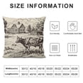 thumbnail image 6 of JRXY  Throw Pillow Cover Cow Rustic Farm Animal Village Landscape House Countryside Nature Rectangular Throw Pillow Covers for Couch Sofa Home Decor  2 pcs White, 6 of 6