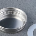 thumbnail image 2 of STRANDCHIC 7Pcs Wide Mouth Mason Jars Stainless Steel Lid for Home Users with Silicone Gasket, 2 of 6