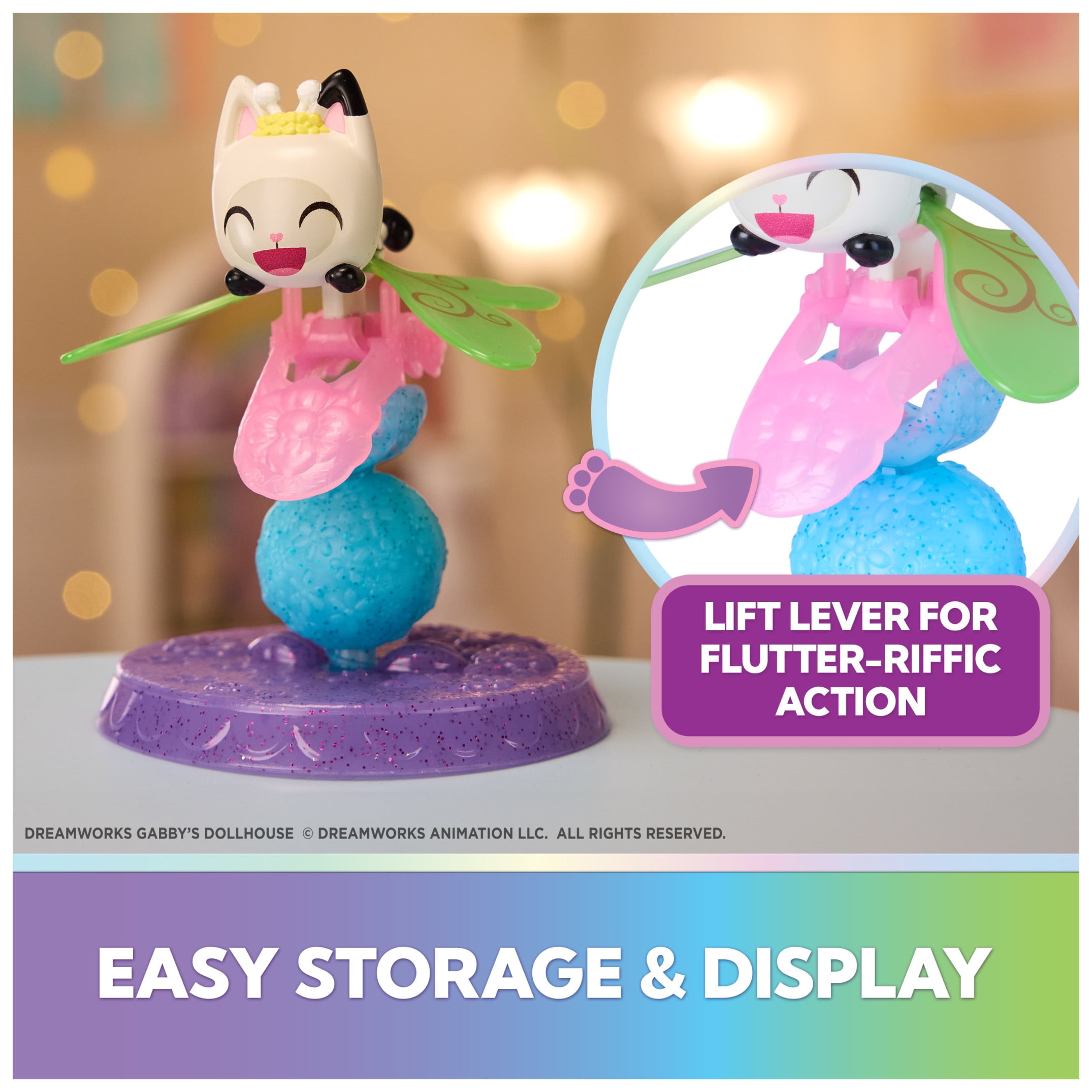 Gabby's Dollhouse Fairylandia, Pandy Paws Flutter-riffic Fairy Ring with Display Stand
