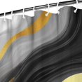 thumbnail image 3 of Black White Gold Wave Marble Shower Curtain 72"x72" ,Bathroom Decorative Shower Curtains Set with 12 Hooks,Modern Waterproof Washable Shower Curtain, 3 of 6