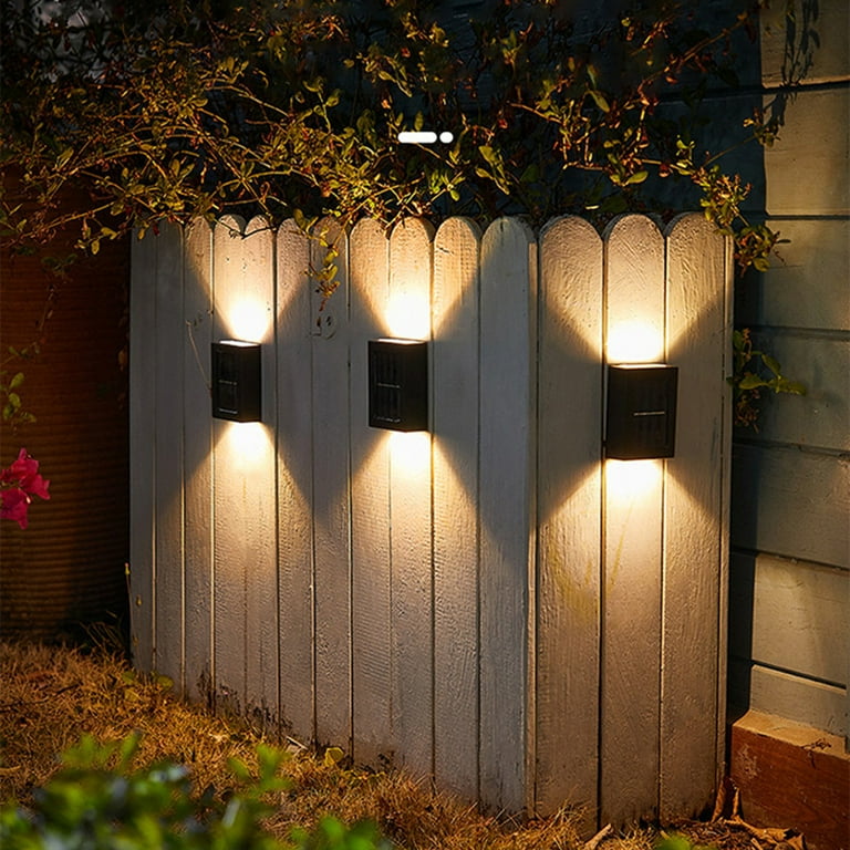 Solar Wall Lights Up Down LED Lamps 4 Pack , Waterproof Outdoor Lights for  House, Exterior Light Fixture Small, Lampara LED De Pared for Patio, Doors,  Fence etc - Walmart.com