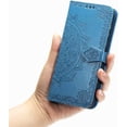 thumbnail image 5 of Samsung Galaxy A20S Case Leather Wallet Flip Magnetic Closure Case Samsung Galaxy A20S Phone Case with Card Slots Protective Cover Case for Samsung Galaxy A20S. SD Mandala - Blue, 5 of 11