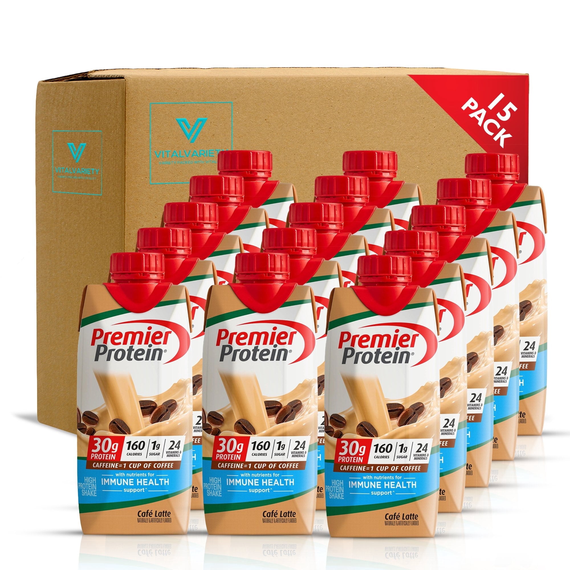 Premier Protein Cafe Latte High Protein Shakes 11 Fl. Oz Each 15pk