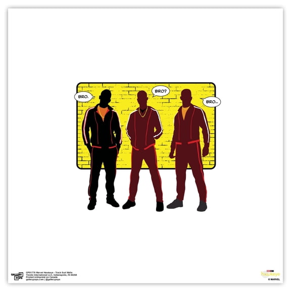 Gallery Pops Marvel Hawkeye - Track Suit Mafia Wall Art, Unframed Version, 12" x 12"