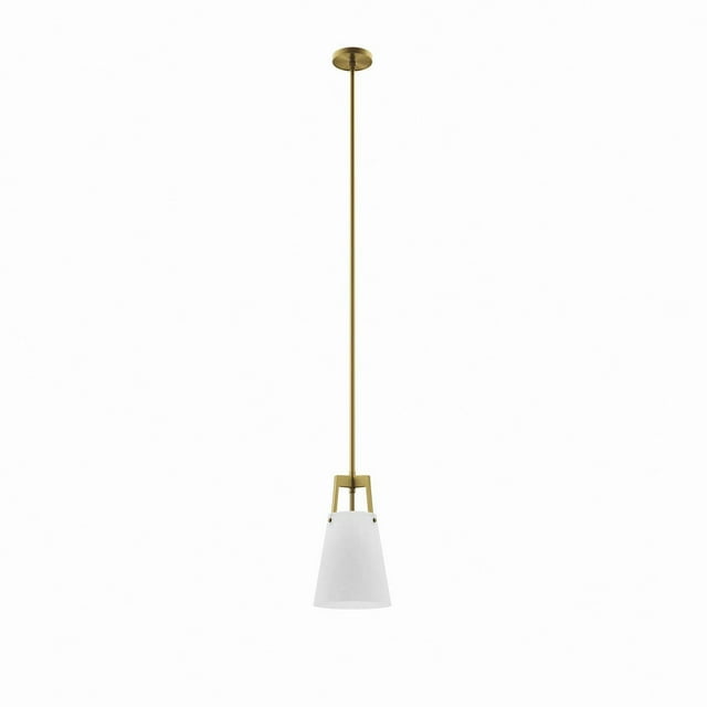 Lámpara colgante Modway Aspire de latón satinado blanco, 19 x 19 x 157 cm
