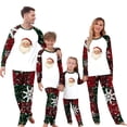 thumbnail image 3 of QIUOMBBP Family Matching Christmas Loungewear Set Xmas Tree Print Long Sleeve Tops and Plaid Pants Two Piece Pajamas Outfits Sleepwear Red, 3 of 6