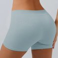 thumbnail image 4 of UOCUFY Workout Shorts Women, High Waist Biker Shorts, Women Seamless Ribbed Athletic Yoga Gym Shorts Leggings (Light Blue, S), 4 of 7