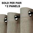 thumbnail image 2 of Decorative Home Fashion Linen Sheer Drapes Light Filtering Solid Curtains for Window, 1 Pair Natural Open Weave Linen Curtains Sheer Grommet Top (Set of 2, 52 by 63 Inch, Taupe), 2 of 7