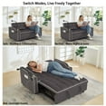 thumbnail image 5 of Sleek Gray Pull Out Couch with Charging Stations | Sofa Bed for Apartment, 5 of 10
