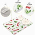 thumbnail image 4 of SKYSONIC Dish Drying Mats for Kitchen 16x18 in, Red Hot Chili Pepper Dish Drainer Mats, Kitchen Counter Mats Dish Dry Pad, 4 of 6