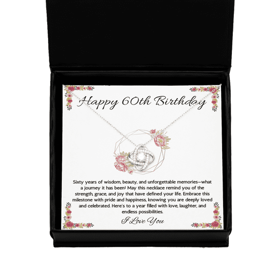 60th Birthday Gift Necklace, 60th Birthday Jewelry, Turning 60, necklace For Wife, Sister, Mom, Woman, Birthday Gift Necklace For 60 Year Old