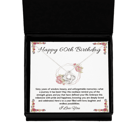 60th Birthday Gift Necklace 60th Birthday Jewelry Turning 60 necklace For Wife Sister Mom Woman Birthday Gift Necklace For 60 Year Old
