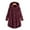 Wine, variant on Women Jacket Long Sleeve Button Down Hooded Jacket Comfort Warm Jacket Fall Jackets Winter Coats