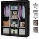 thumbnail image 3 of Raganet, Closet Plegable de 4 Niveles Color Negro, Zapatero Organizador de Ropa Minimalista, Telas y Barras Resistentes y Duraderas, Organizacion de Ropa, Calzado y Accesorios, Armable y Desmontable, 3 of 16