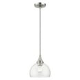 thumbnail image 5 of 53641-91-Livex Lighting-Glendon - 1 Light Pendant-15 Inches Tall and 8.25 Inches Wide-Brushed Nickel/Polished Chrome Finish    -Traditional, 5 of 14