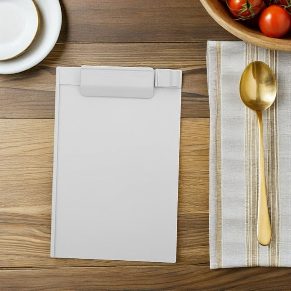 LULULION Profile Grey Plastic Clipboard with Pen Holder for Business and School Use