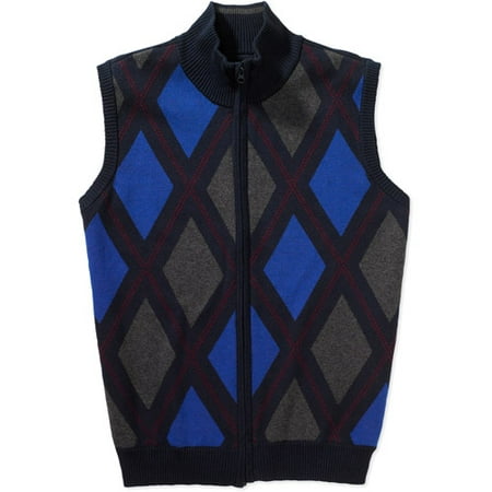 American Classics by Russell Simmons - Men's Argyle Zip-Up Sweater Vest