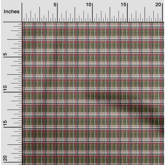 oneOone Viscose Chiffon Fabric Madras Check Decor Fabric Printed BTY 42 Inch Wide