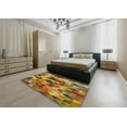 thumbnail image 4 of Ahgly Company Indoor Square Patterned Saddle Brown Abstract Area Rugs, 5' Square, 4 of 6