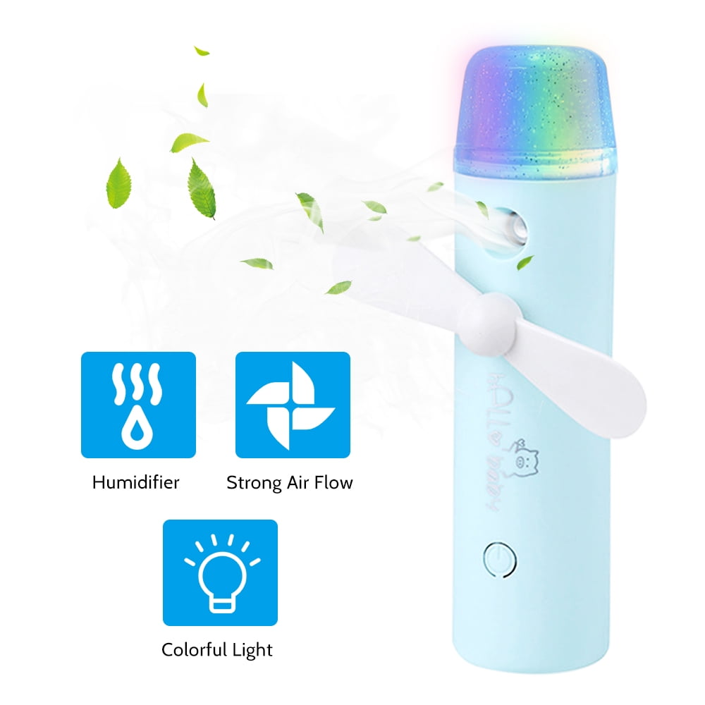 Fan Mister Small Handheld Fan Portable Mini Fan Humidifier Usb Rechargeable Fan Misting Fan For Outdoor Indoor Walmart Com Walmart Com