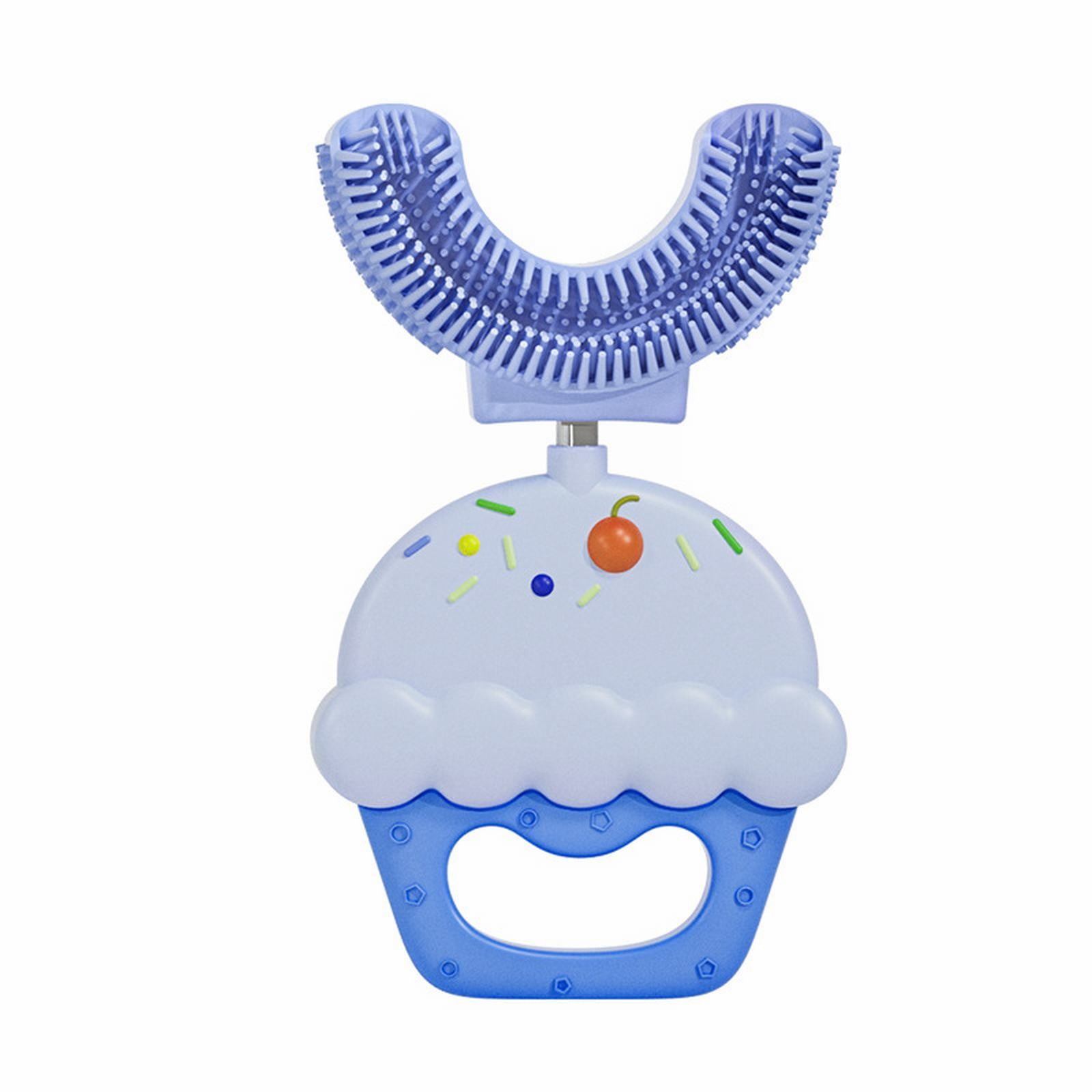Children'sManual U Shaped Toothbrush Baby Food Silicone Brush Head