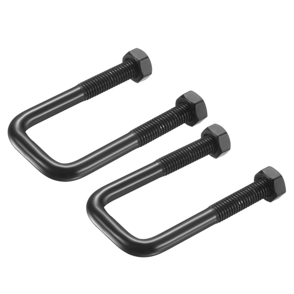 2 Sets M8 Square U-Bolts, 25mm Width 75mm Length 304 Stainless Steel with Nuts