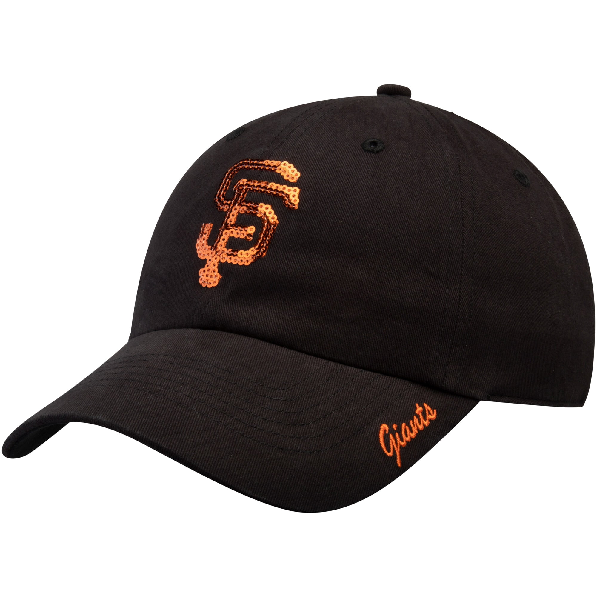 Women's Fan Favorite Black San Francisco Giants Sparkle Adjustable Hat