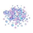 thumbnail image 3 of 1 bag 420pcs 7 style Rainbow ABS Plastic Imitation Pearl Beads Gradient Mermaid Pearl Beads Round Medium Orchid 9.5mm Hole: 1.6mm, 3 of 7