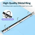 thumbnail image 7 of 3 Ring Binder 2 Inch Round Ring View Binder 450 Sheets of Letter Size 8.5 x 11'' Paper for School, Office, 4 Pack, School Supplies Organizer with Pockets Notebook Binders, 7 of 7
