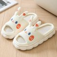 thumbnail image 5 of WOYY Women's Linen Slippers Cartoon Soft Soled Open Toe Slippers Anti- House Shoes, 5 of 8