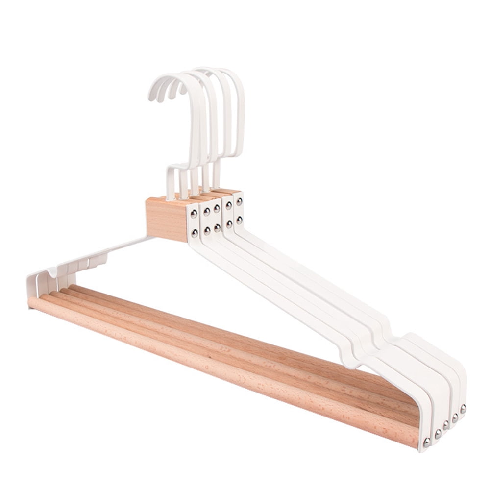 WRISTBIQUE 3Pcs Thickened White 360 Degree Rotatable Hangers for Clothes Rack