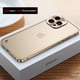 thumbnail image 1 of Funda de marco de Metal galvanizado de lujo para iPhone 11, 12, 13, 14 Pro Max, 12, 13, Mini, 14Plus, placa trasera acrílica esmerilada, 1 of 4