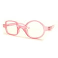 thumbnail image 3 of Womens Mens Square Round Reading Glasses 1.5, Pink Designer Spring Hinge Readers +1.50, 3 of 3