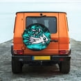 thumbnail image 2 of Lsque Geometry Dash Pattern Tire Covers - Tough Tire Wheel Protector for Truck, SUV, Trailer, Camper, RV - 14 inch, 2 of 7