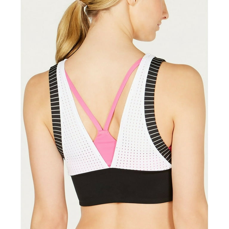 Nike Sport Women Mesh Layered Bikini Top White Pink Black Size M Walmart