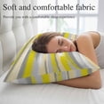 thumbnail image 5 of Yellow Gray Stripes Pillow Covers, Linen Long Throw Pillow Case, Watercolor Modern Abstract Minimalist Holiday Pillow Protector Decorative Cushion Cover for Living Room/Bedroom 12" x 20", 5 of 8