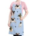 thumbnail image 5 of Pug and Footprints Apron-Garden Aprons for Women with Pockets-Cotton Linen Waterproof Kitchen Cooking Gardening Aprons Adjustable for Kitchen,Cooking,BBQ and Salon 33x27 Inch, 5 of 7