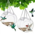 thumbnail image 3 of Agiferg Exquisite Round Bird Feeder,courtyard Hanging And Bird Feeder With Suction Cup, 3 of 8