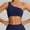 Navy Blue, variant on YOGA Butterluxe Womens One Shoulder Sports Bra - Sleeveless One Strap Low Impact Asymmetrical Workout Yoga Tops full chest sports bra