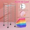 thumbnail image 4 of FASCK 10-Drawer Rolling Storage Cart, Utility Mobile Trolley with Removable Drawers & Universal Casters & 2 Brakes, Versatile Flexible Drawer Organizer Cart for Home, Office (Rainbow), 4 of 6