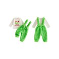 thumbnail image 2 of RUINIXCW Christmas Outfit for Toddler Girl Boy Long Sleeve Tops and Fuzzy Overalls, 2 of 9